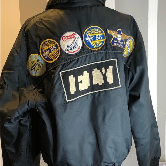 Vintage Bomber jacket w patches. Aeronautical 1980 - Picture 8 of 13